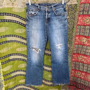 Y2K Lucky Brand Distressed Easy Rider Bootcut Jeans Size 6